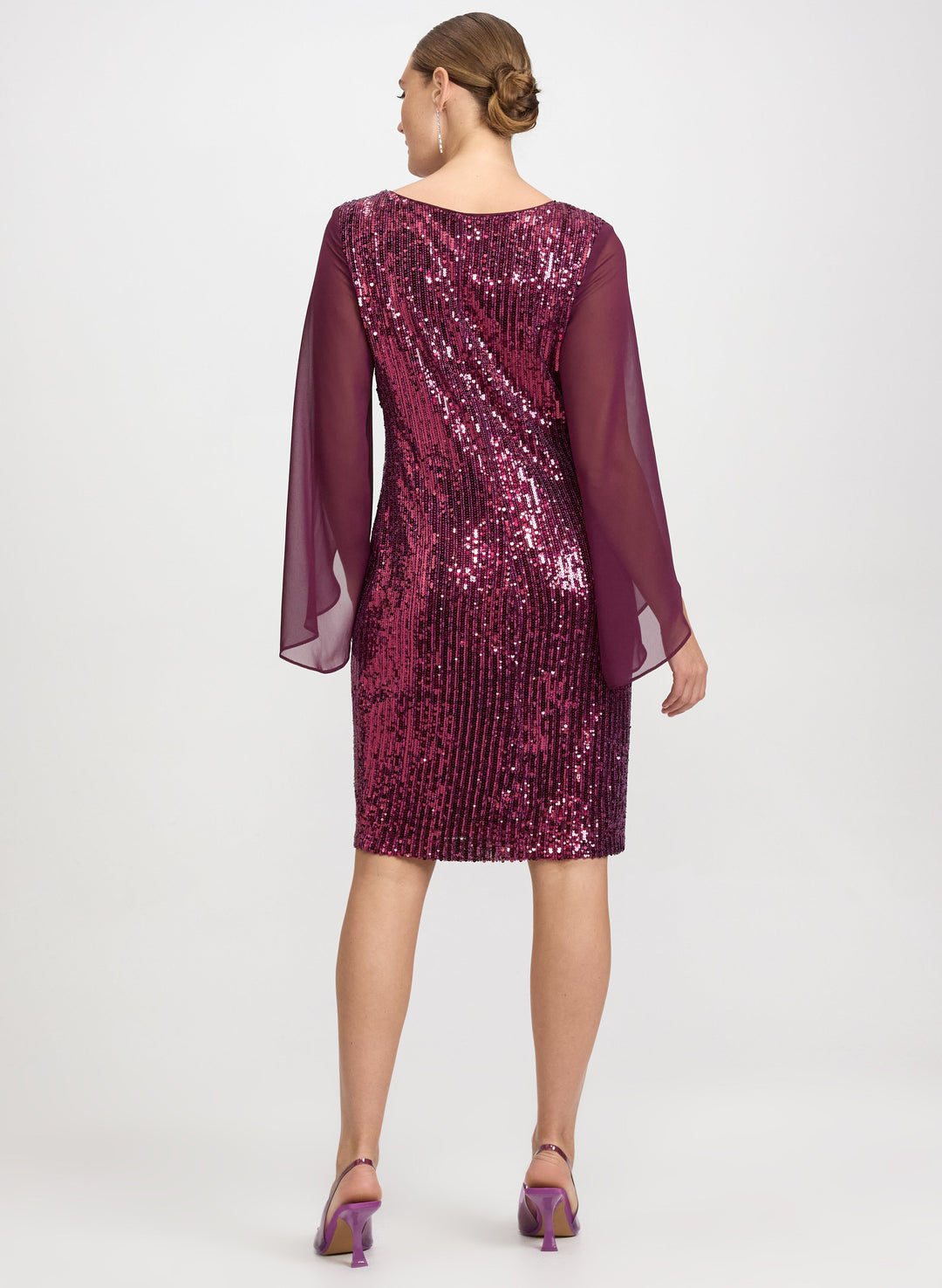 Sequined Split Sleeve Dress