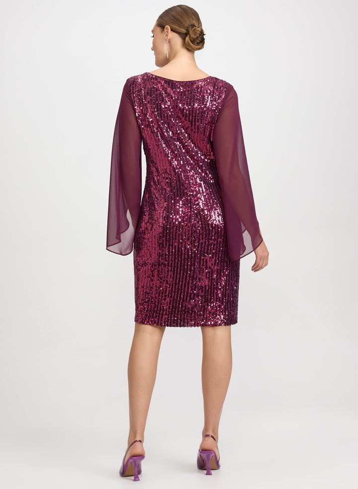 Sequined Split Sleeve Dress