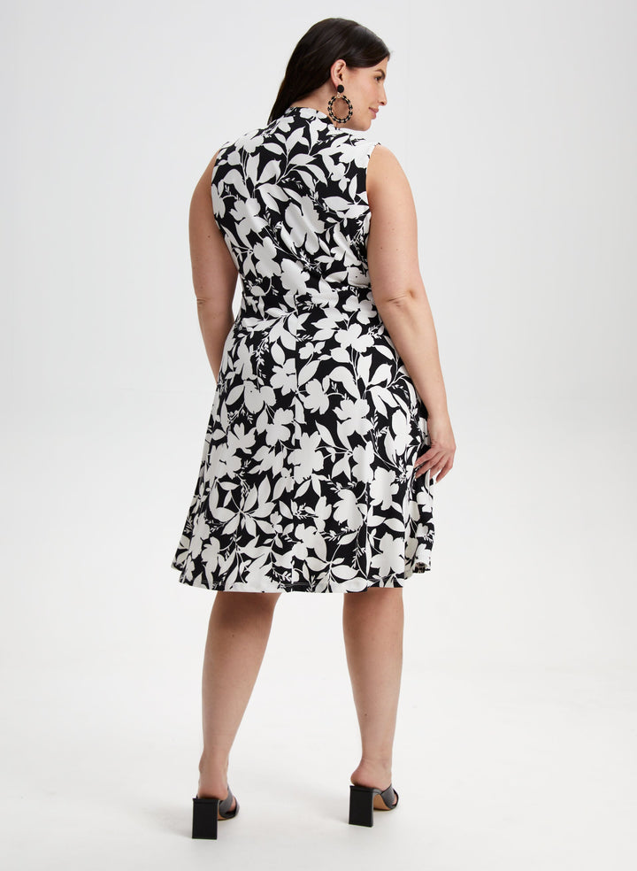 Floral Print V-Neck Dress