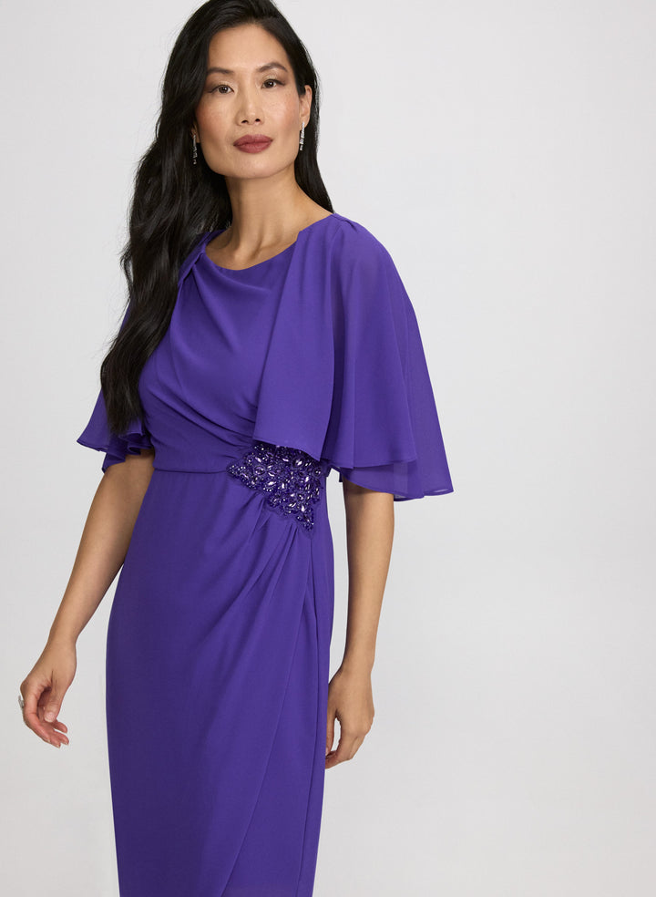 Chiffon Capelet Dress