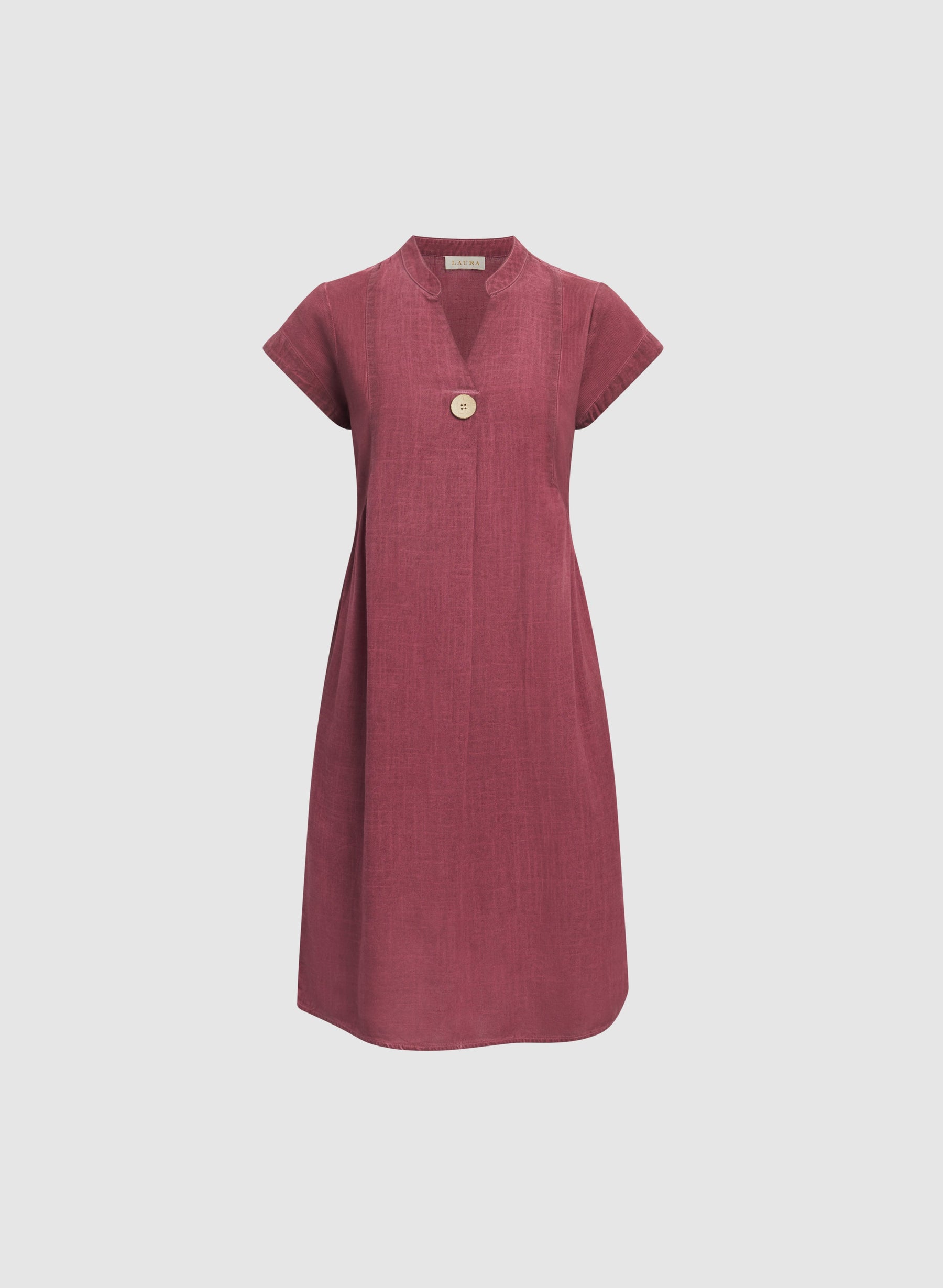 Linen-Blend Pocket Dress