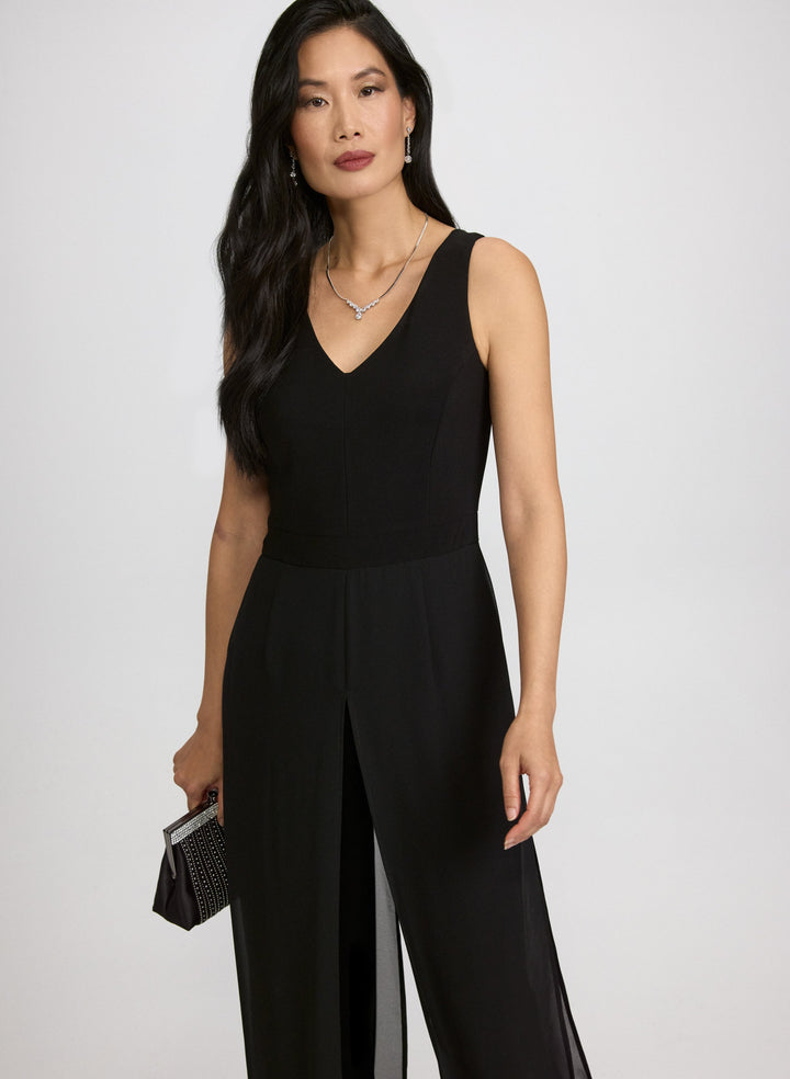 Chiffon Overlay Jumpsuit