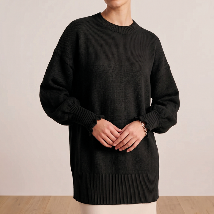 Clara - Oversized Batwing Knit Poncho