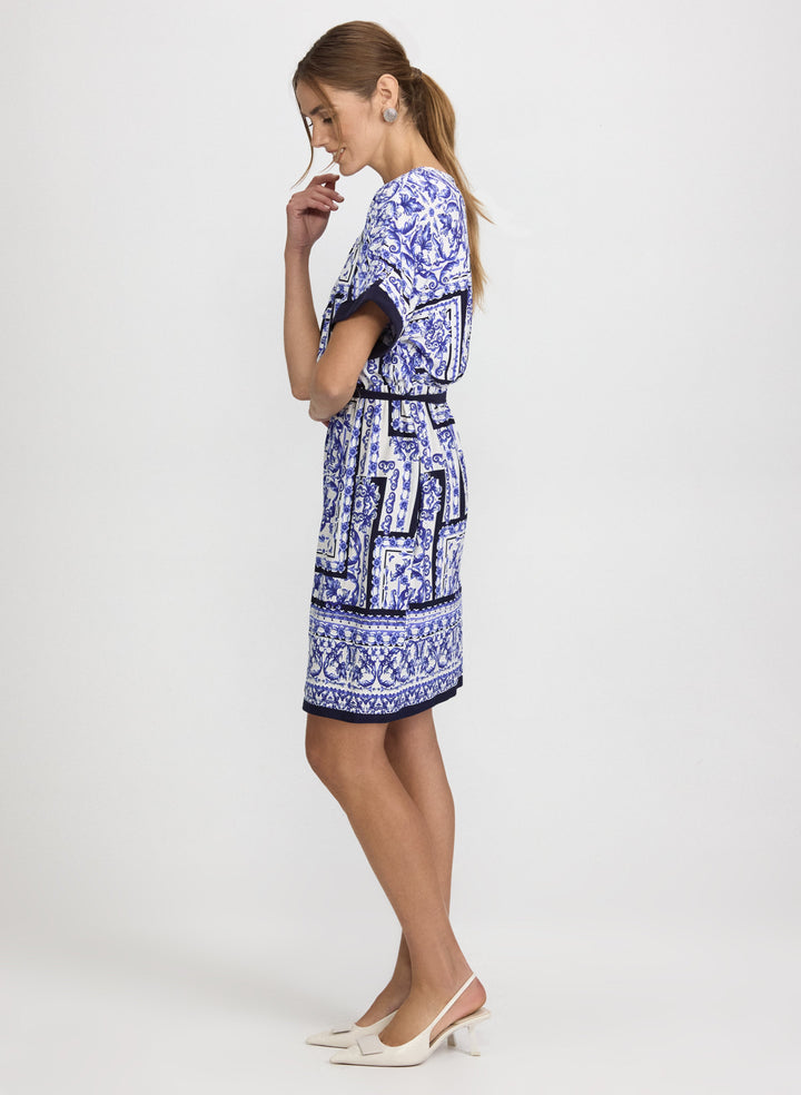 Printed Belt Dress