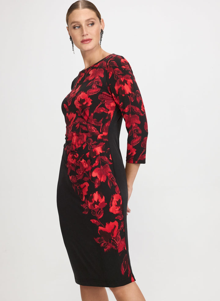 Floral Placement Print Dress