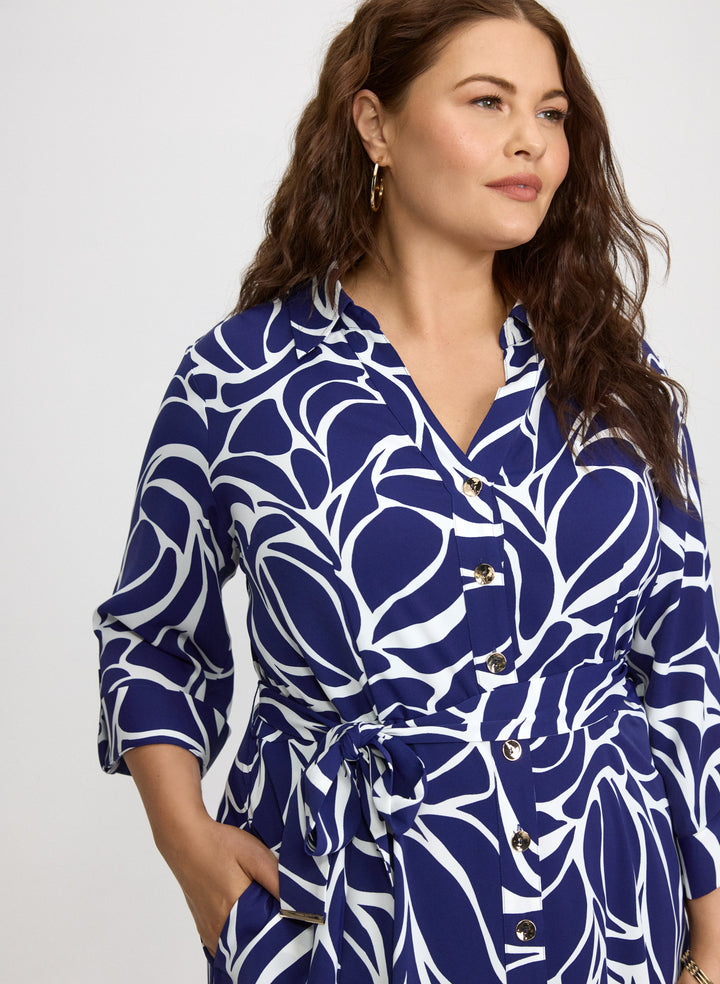 Abstract Print Dress
