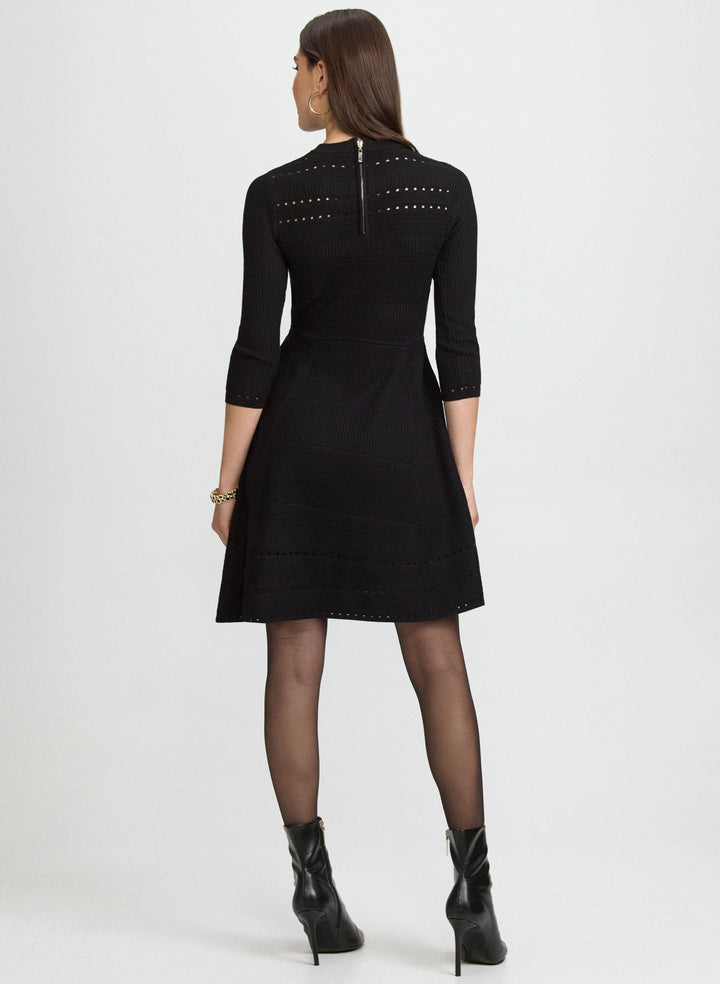 Pointelle Detail Knit Dress