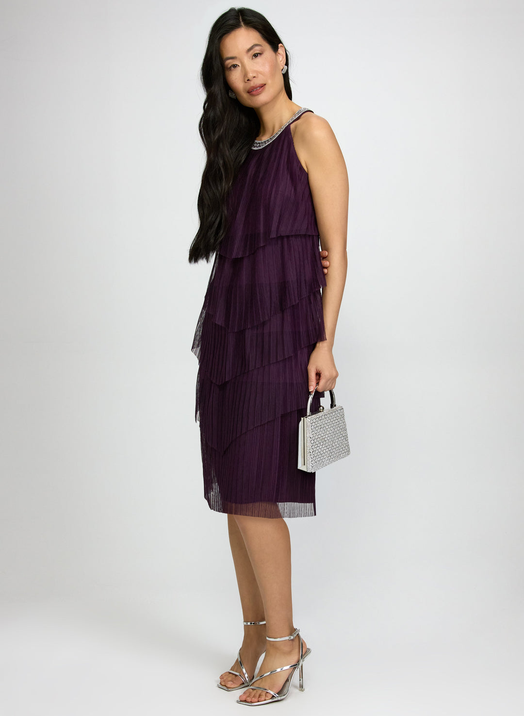 Tiered Mesh Dress