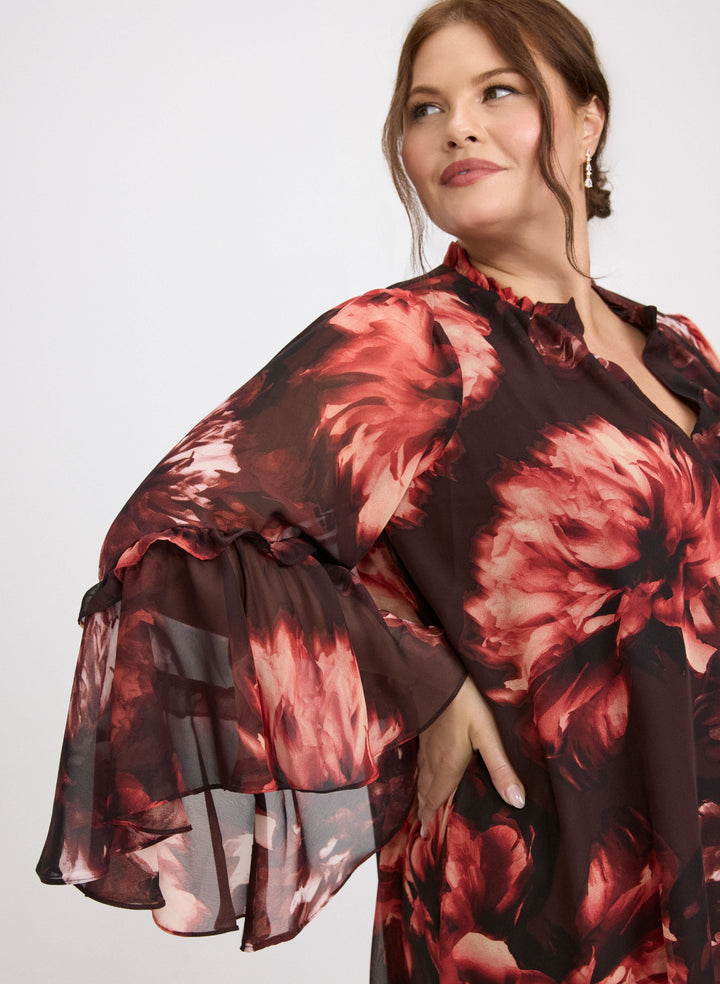 Floral Bell Sleeve Dress