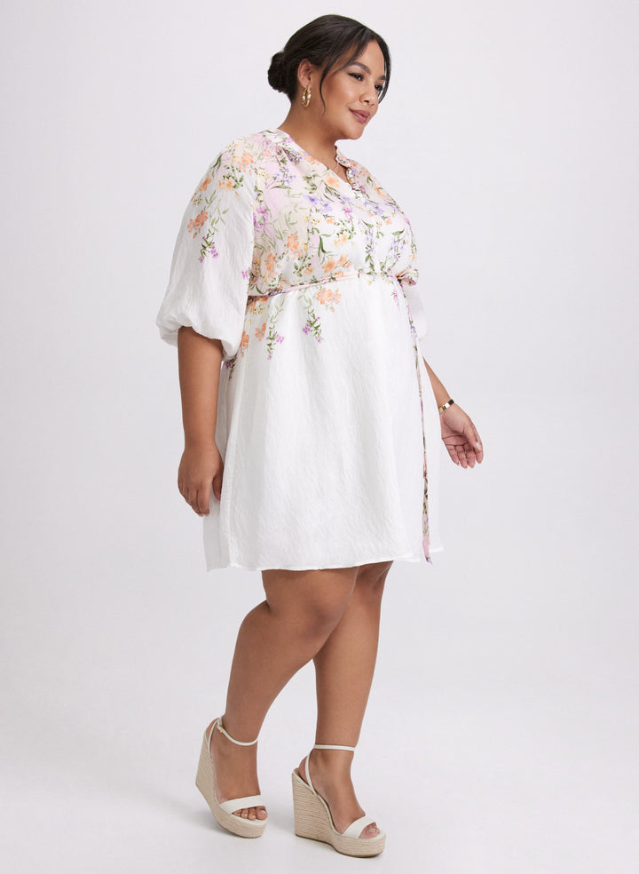 Floral 3/4 Sleeve Dress