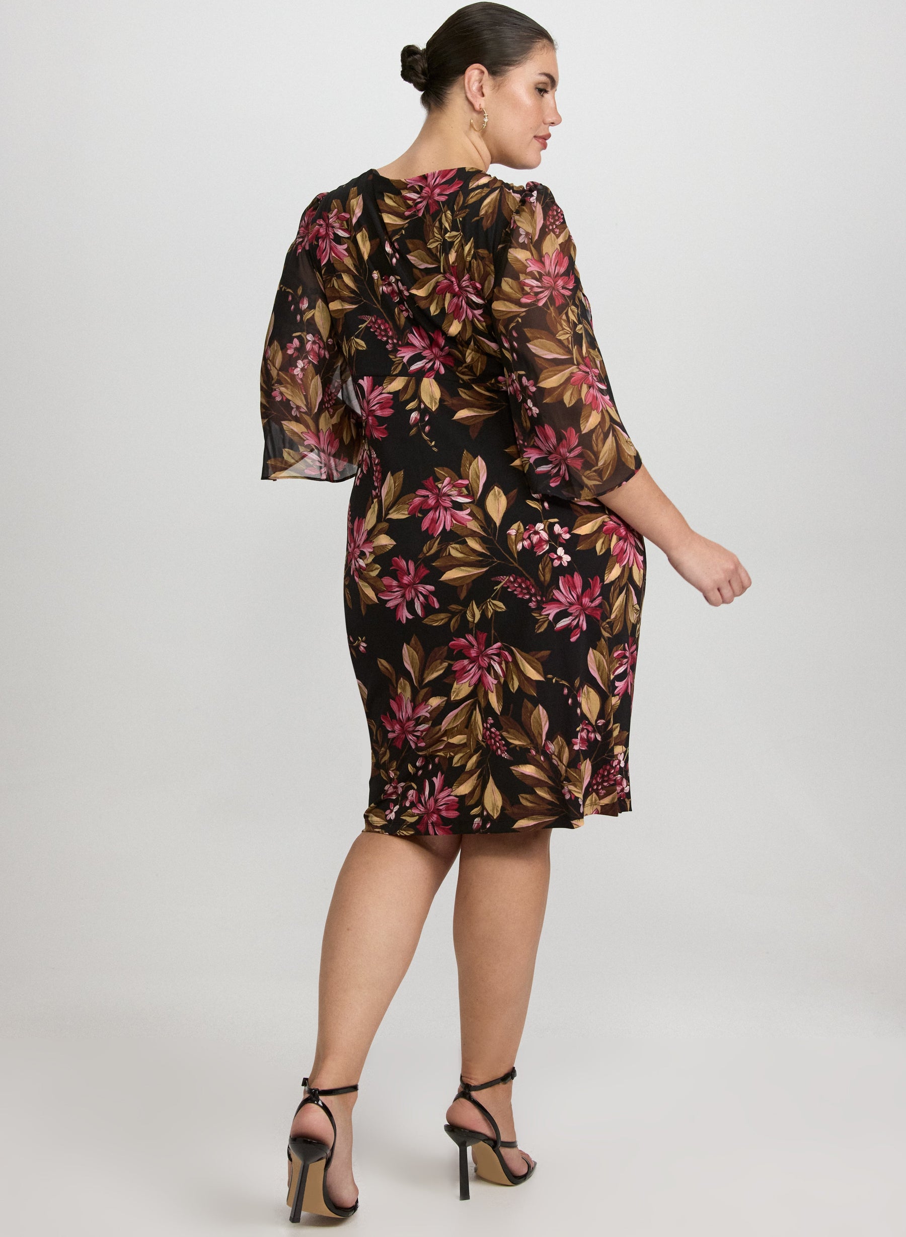Floral Split Sleeve Dress