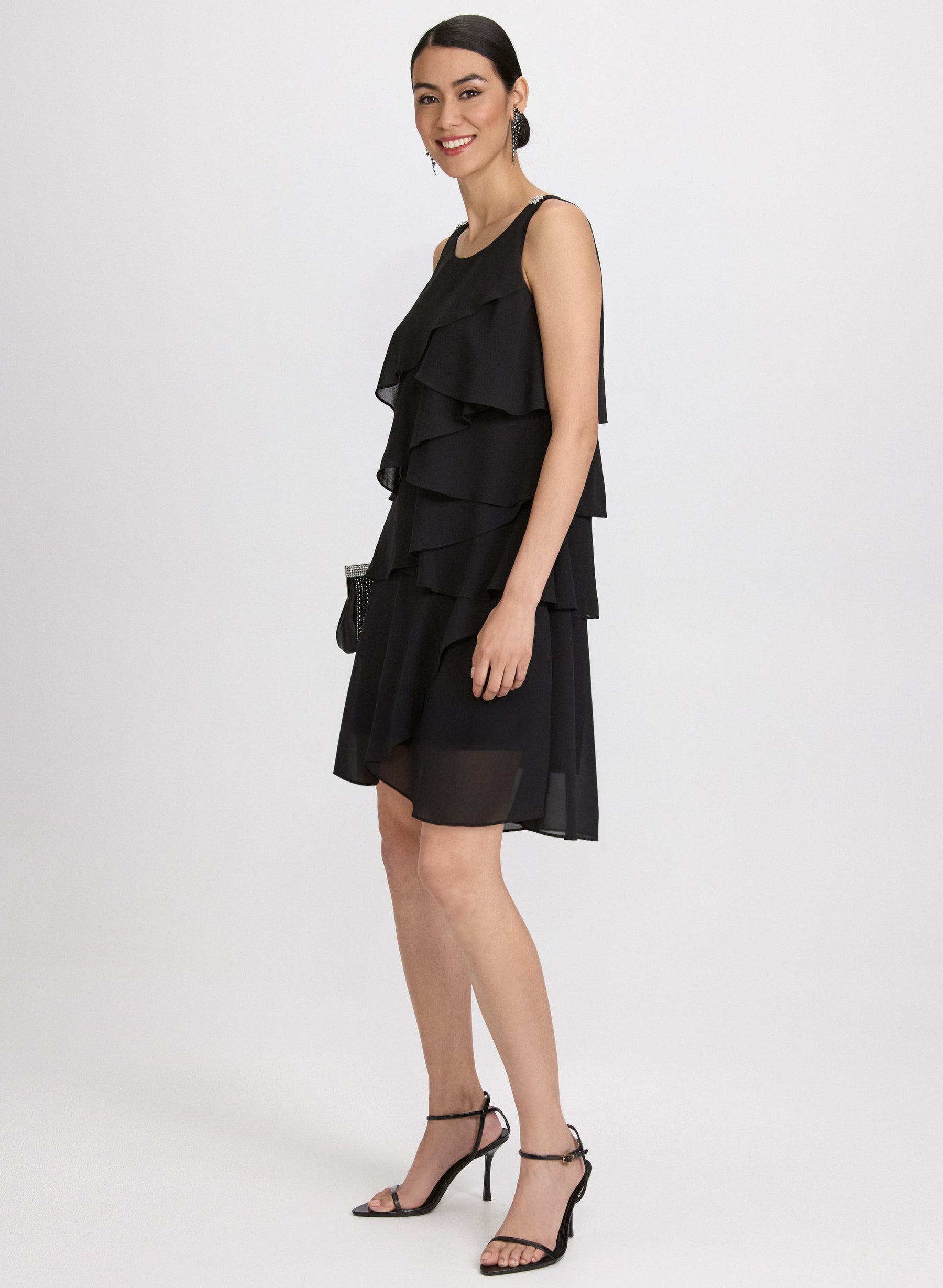 Tiered Chiffon Dress