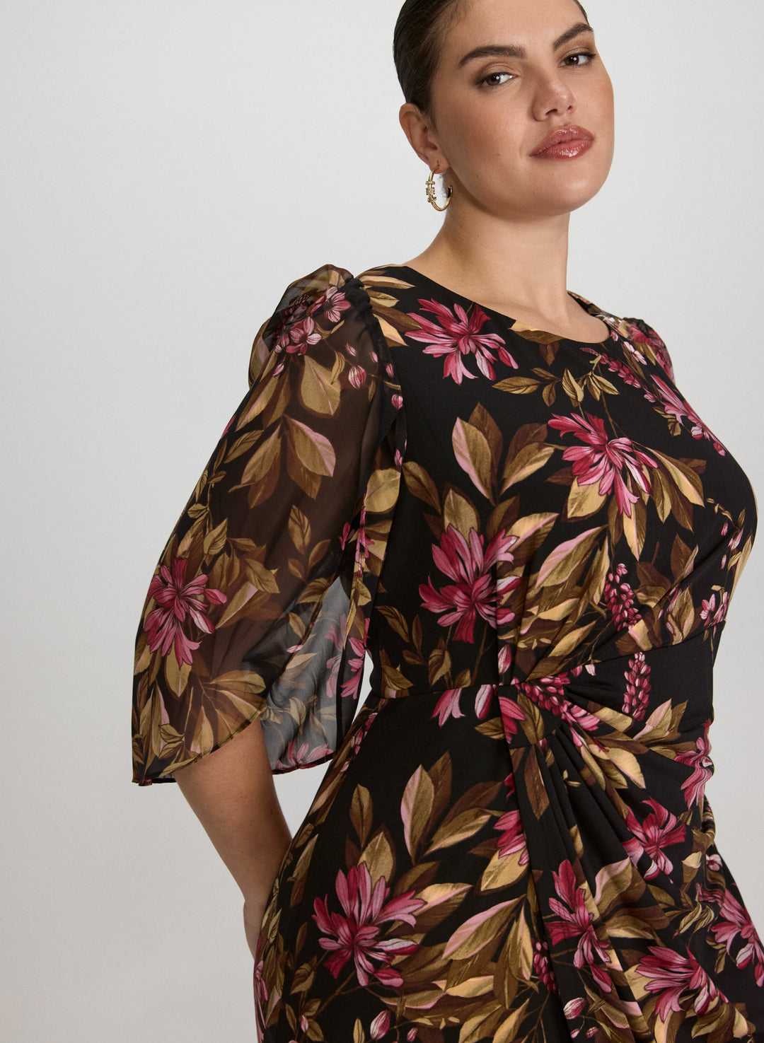 Floral Split Sleeve Dress