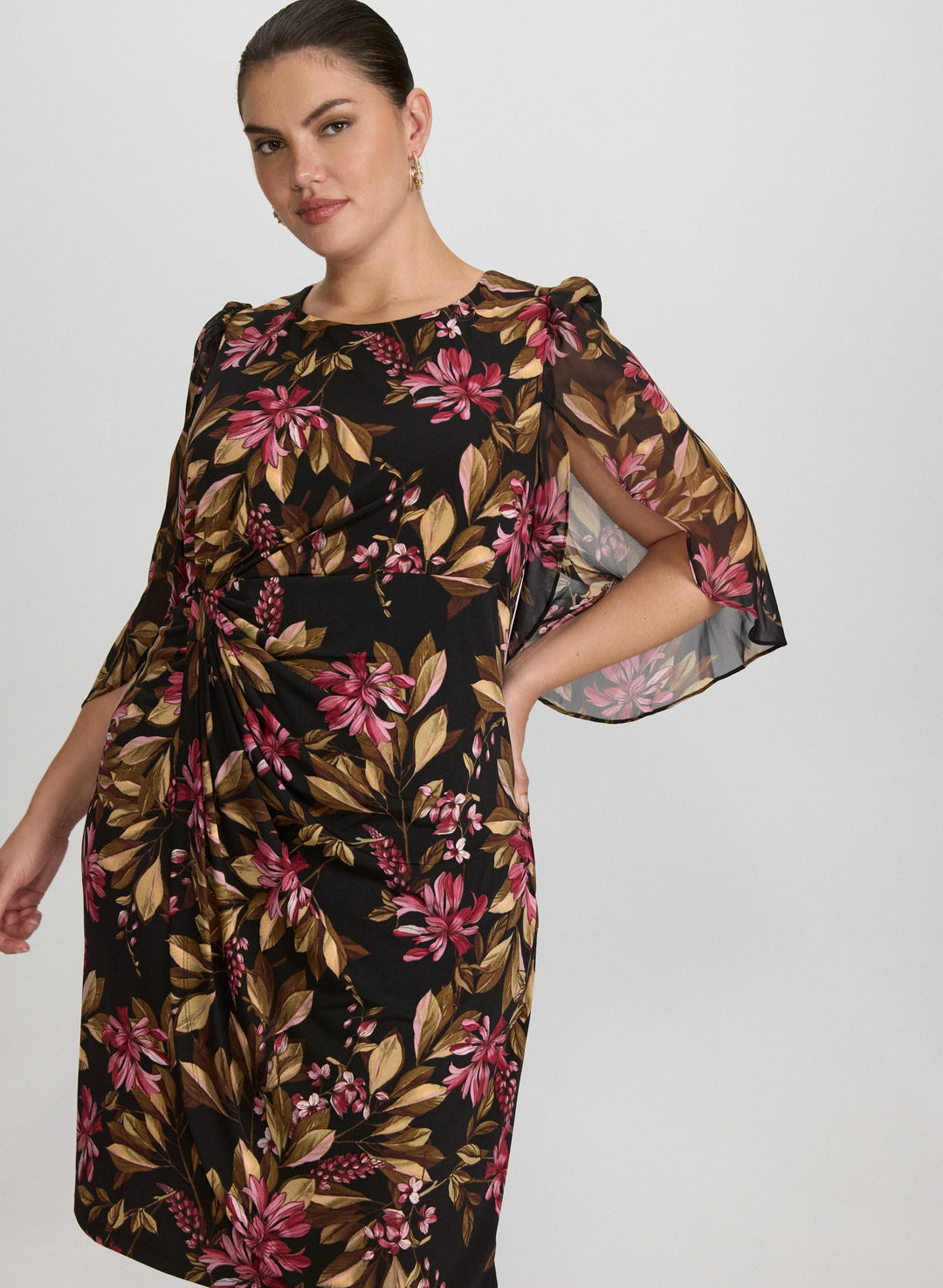 Floral Split Sleeve Dress