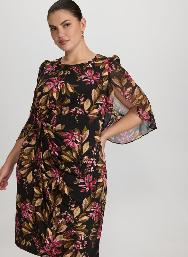 Floral Split Sleeve Dress
