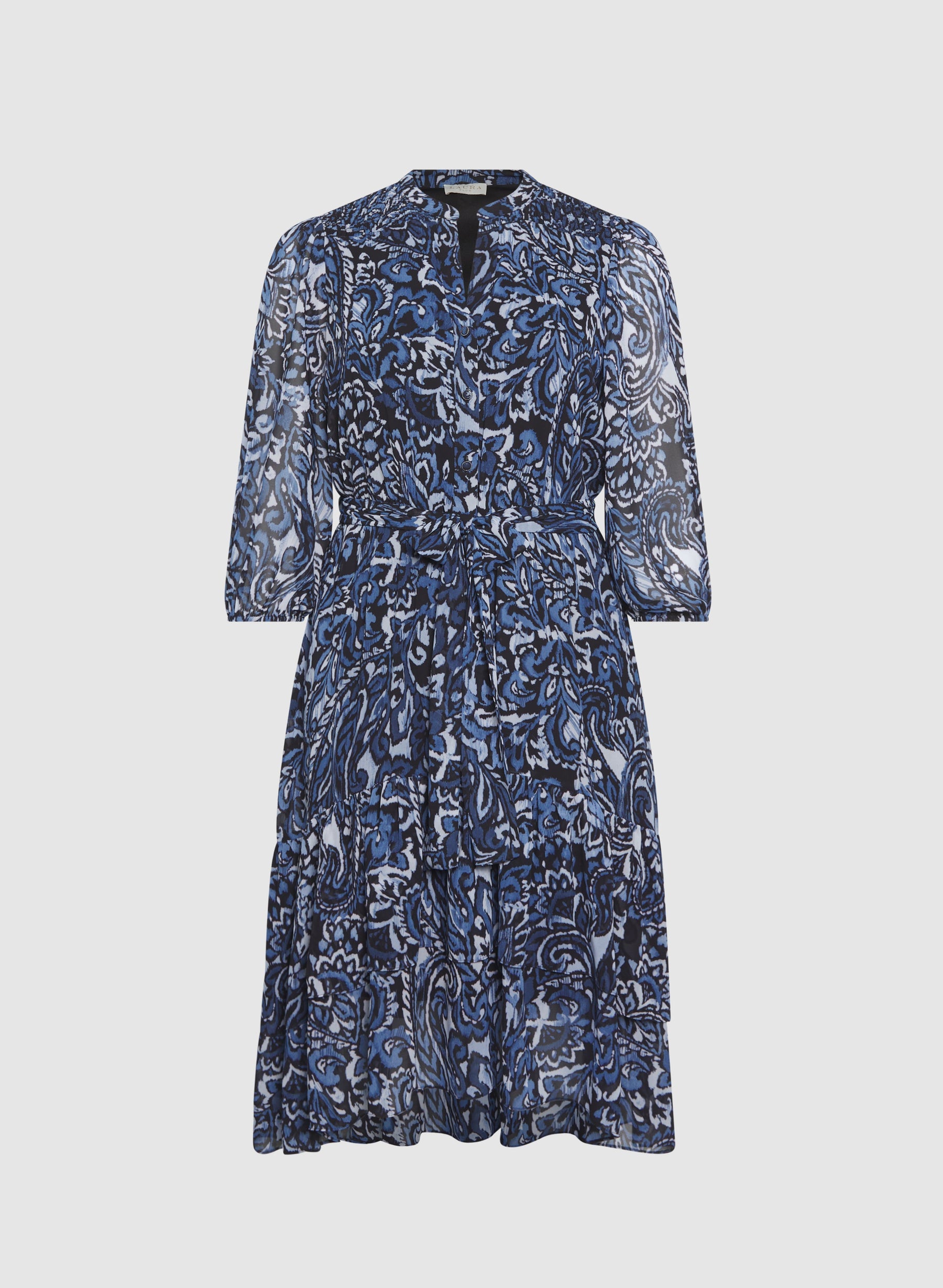 Tiered Paisley Dress