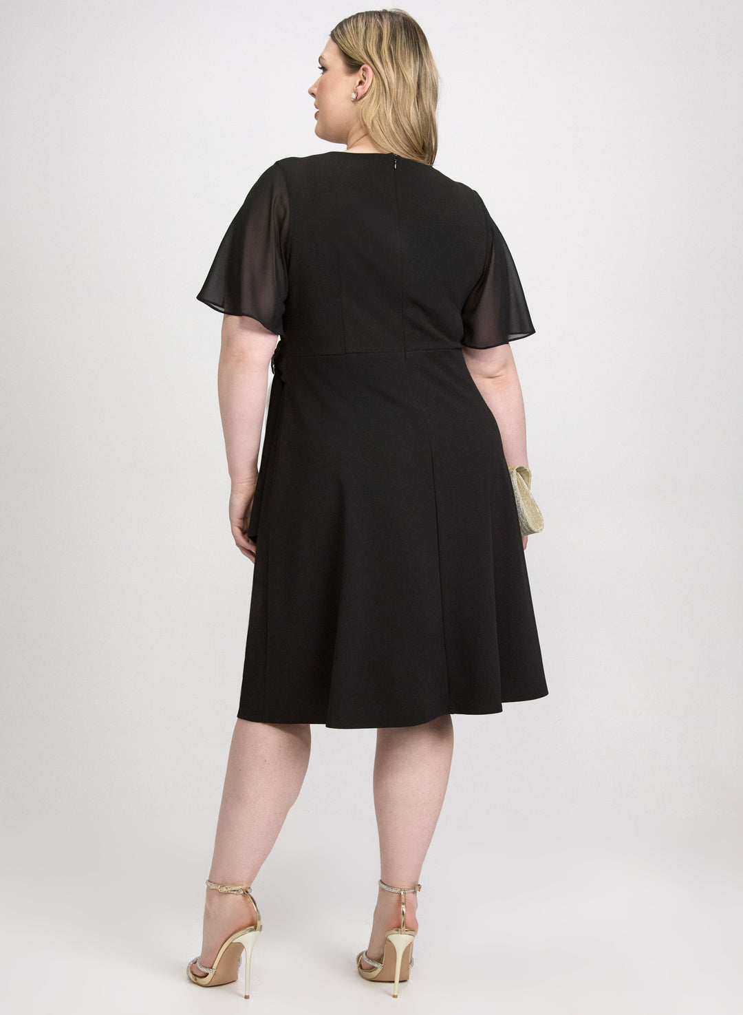 Cross-Over Crepe Dress