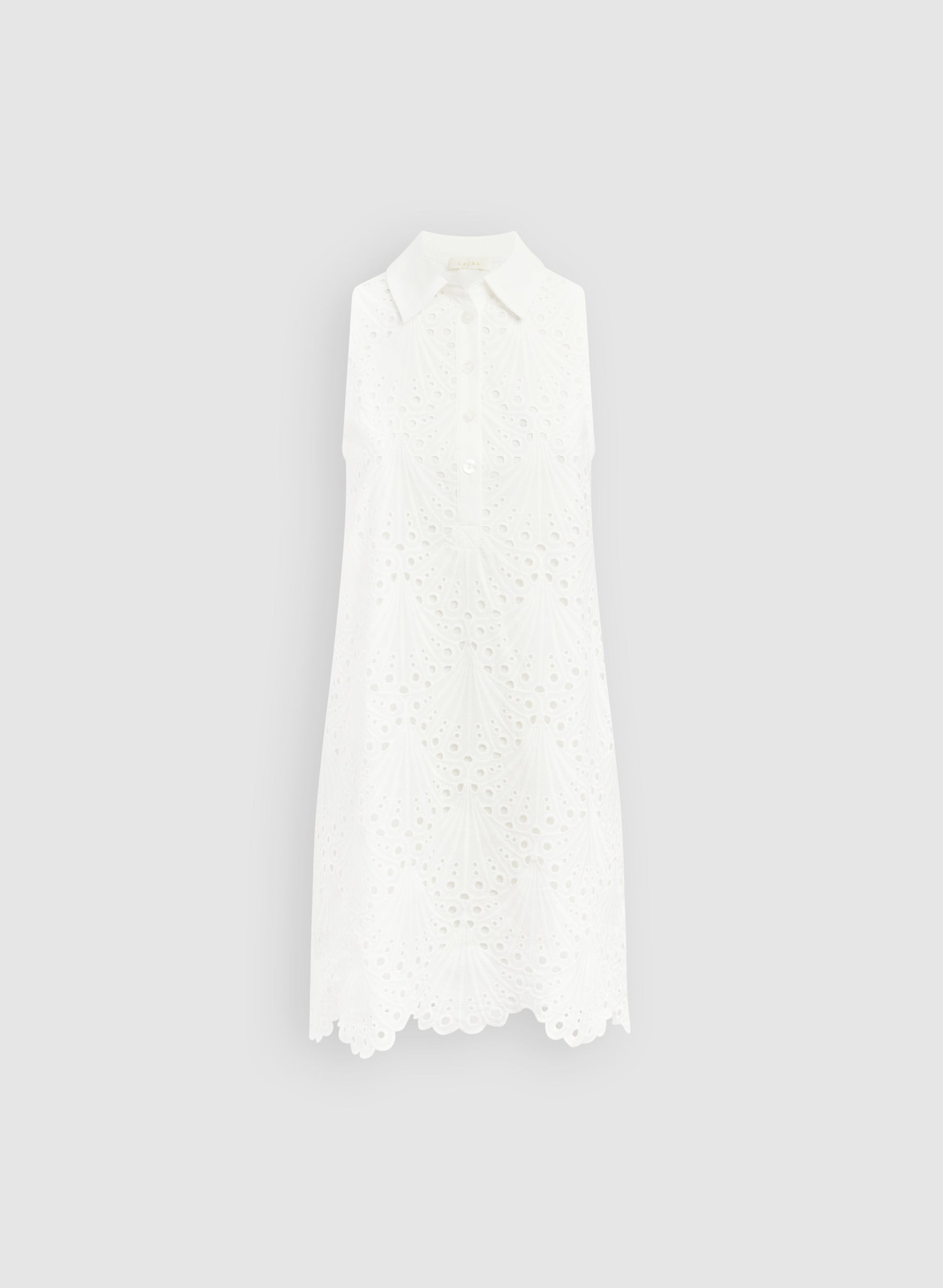 Embroidered Eyelet Dress