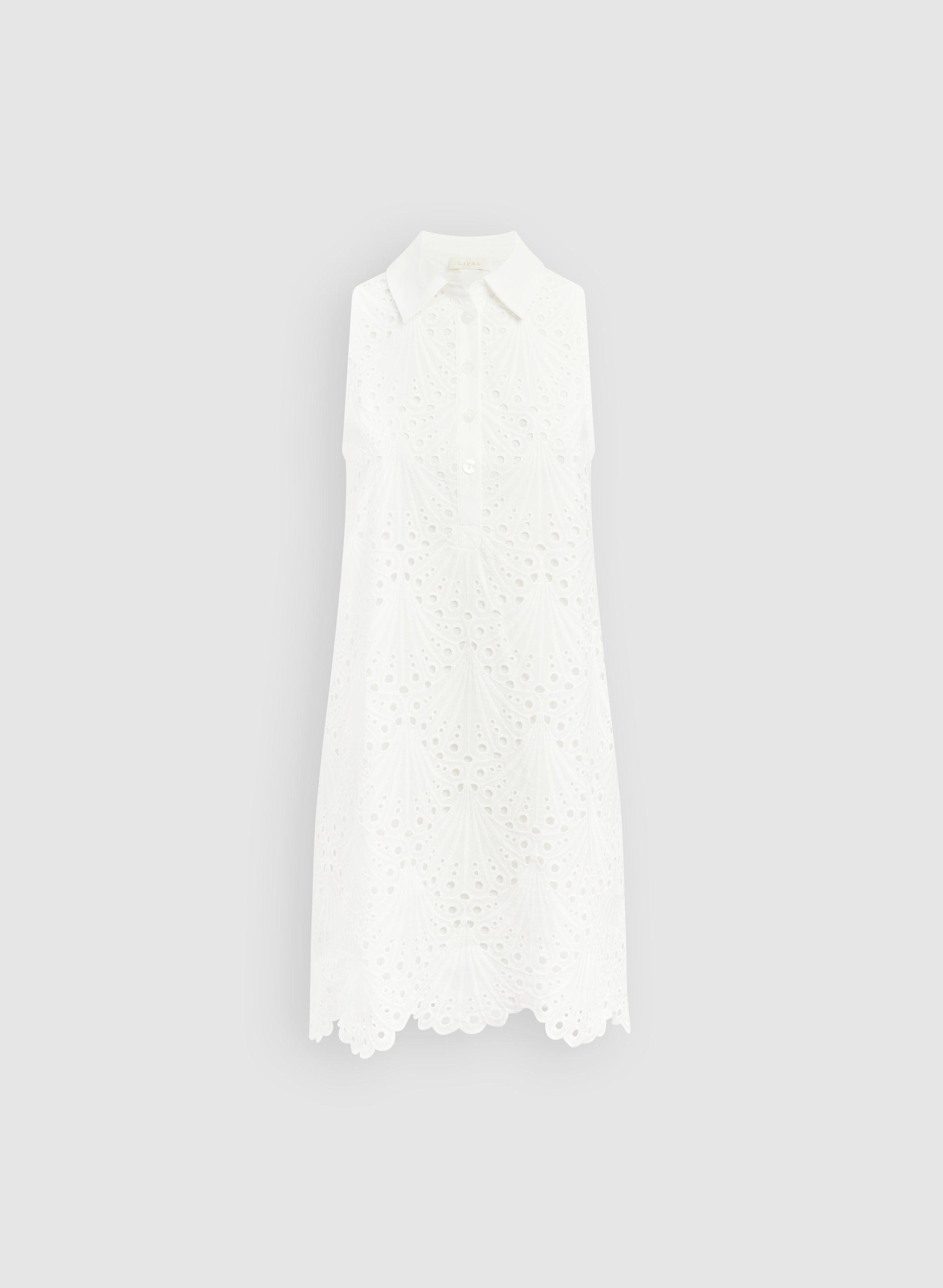Embroidered Eyelet Dress
