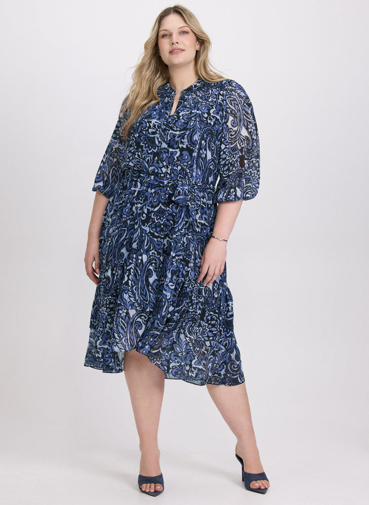 Tiered Paisley Dress