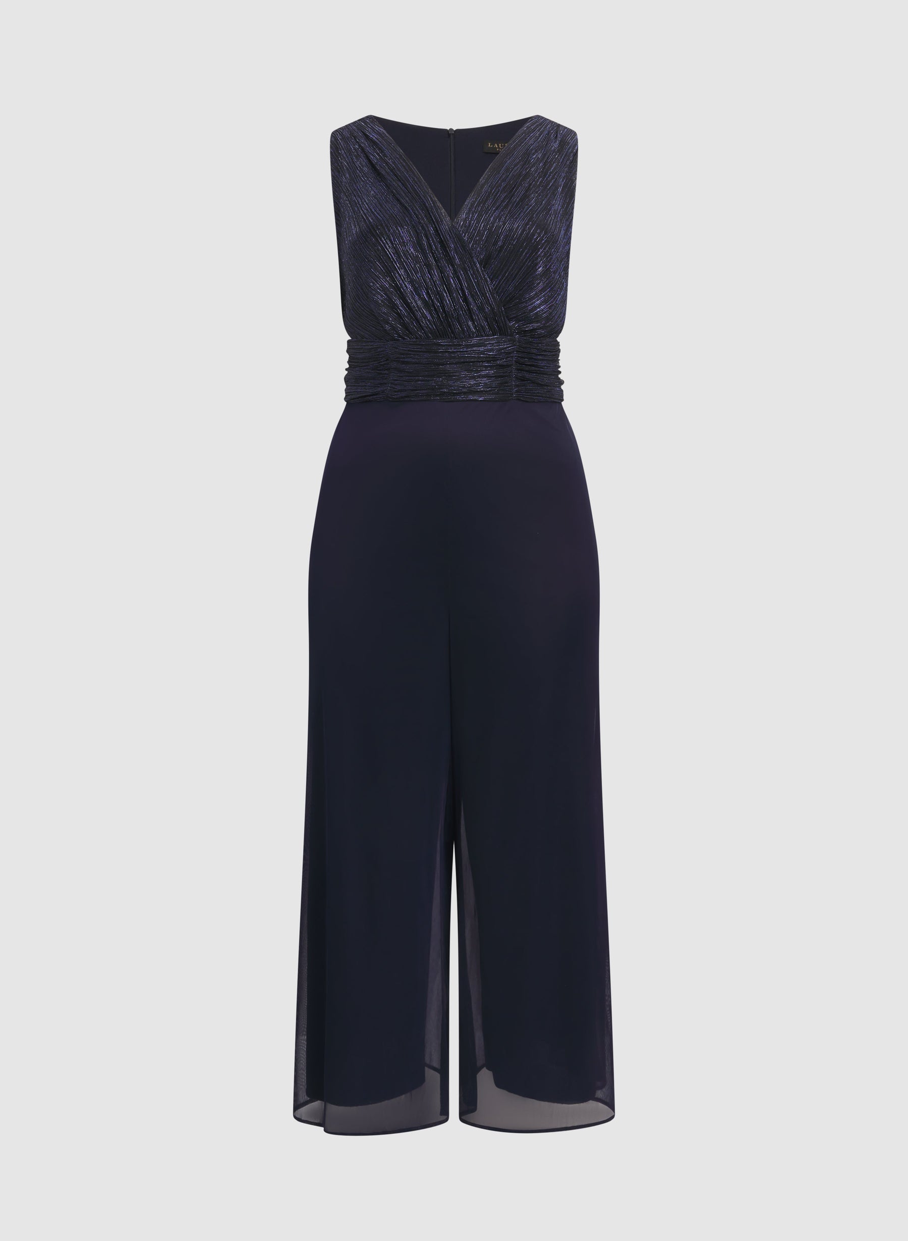 Metallic Wide-Leg Jumpsuit