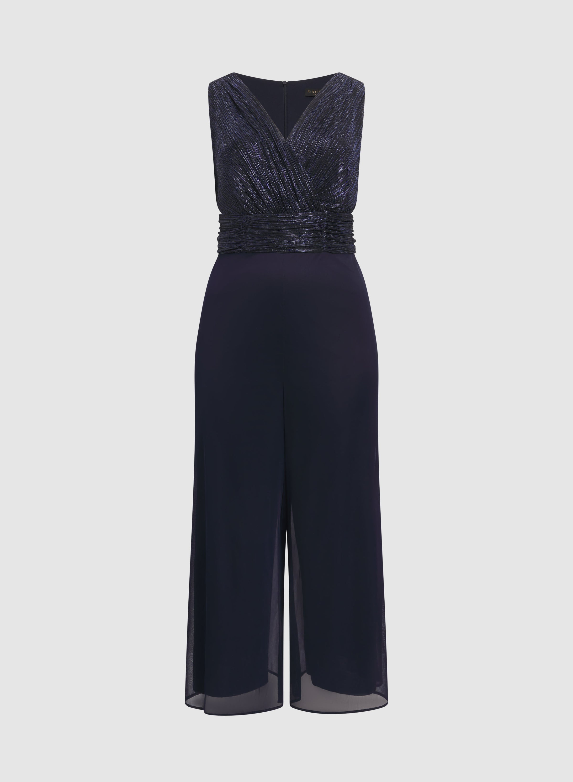Metallic Wide-Leg Jumpsuit