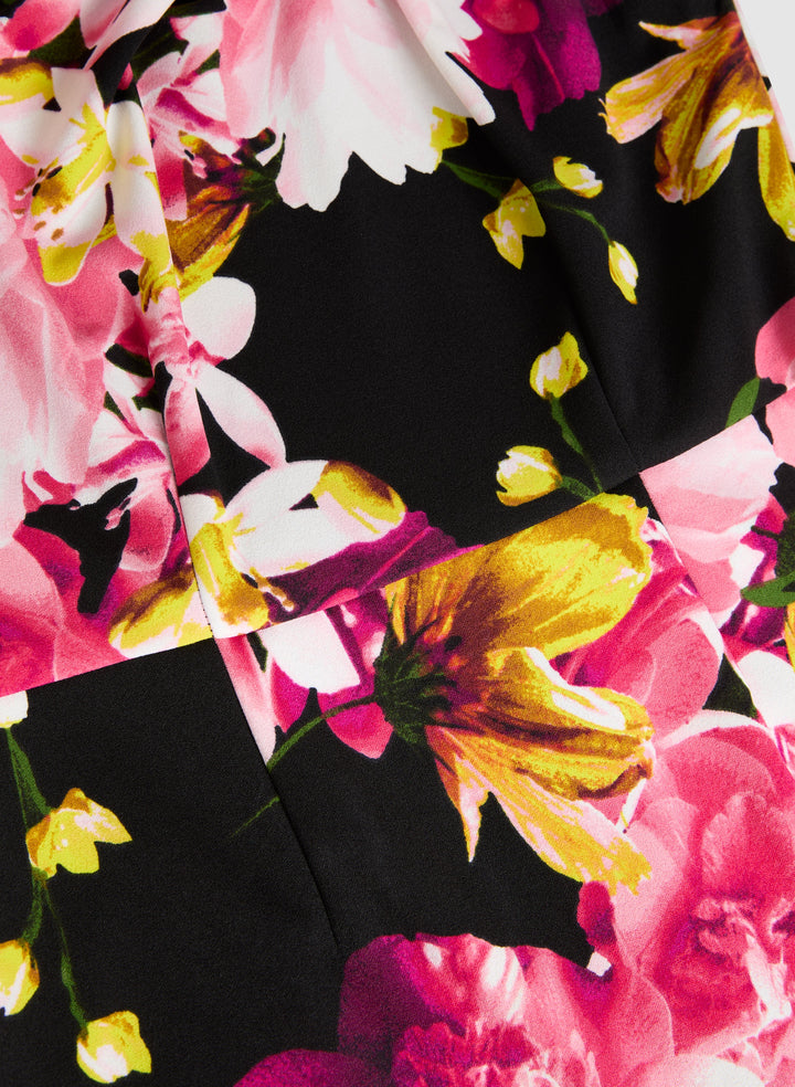 Asymmetric Neck Twist Detail Dress