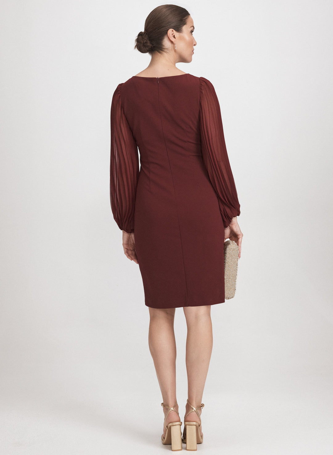 Pleated Sleeve Dress