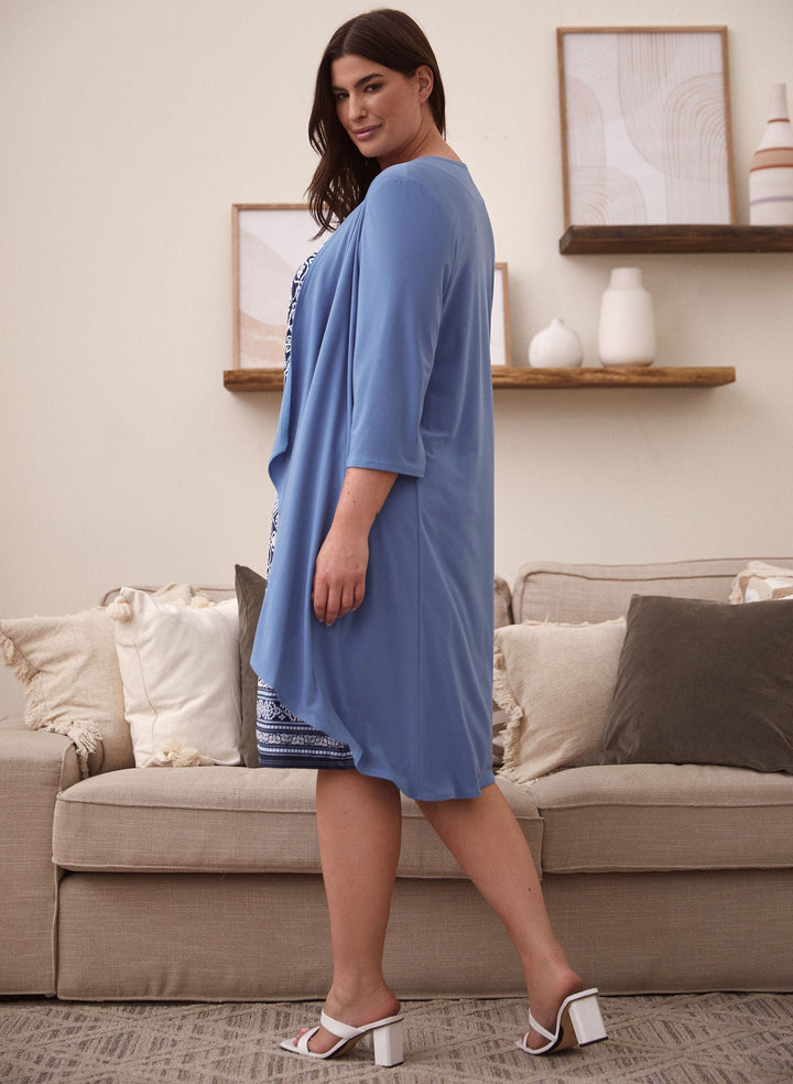Medallion Print Dress & Jacket Set