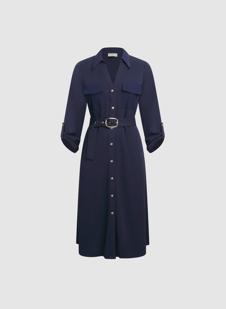 Belted Shirt Dress