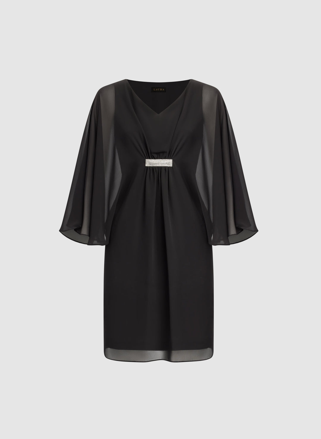 Rhinestone Bar Detail Dress