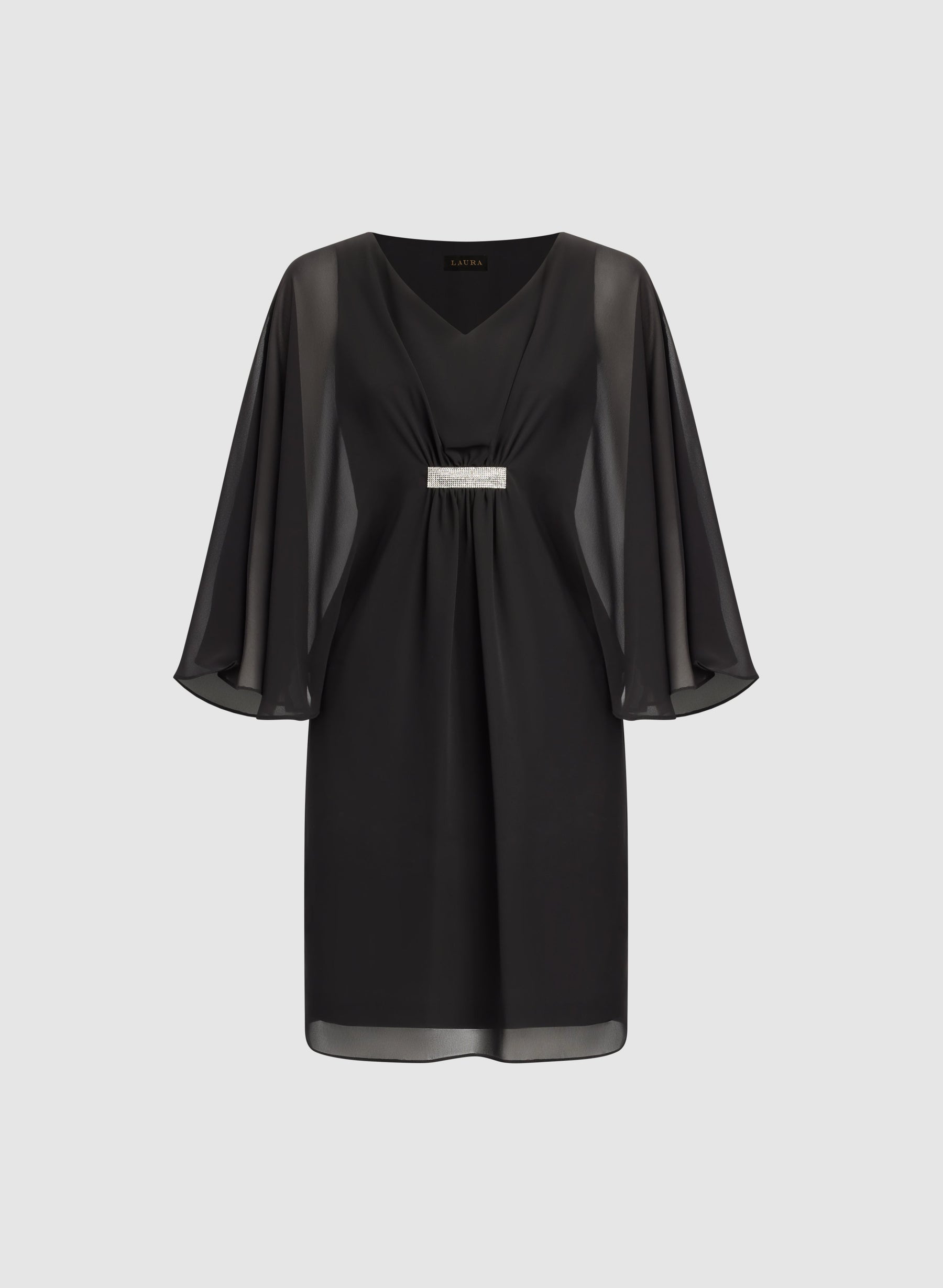 Rhinestone Bar Detail Dress