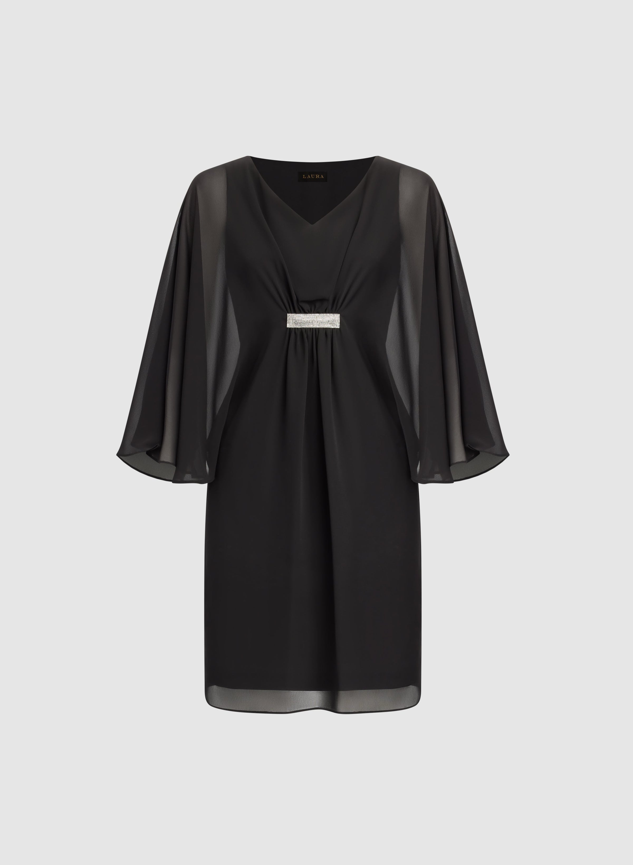 Rhinestone Bar Detail Dress