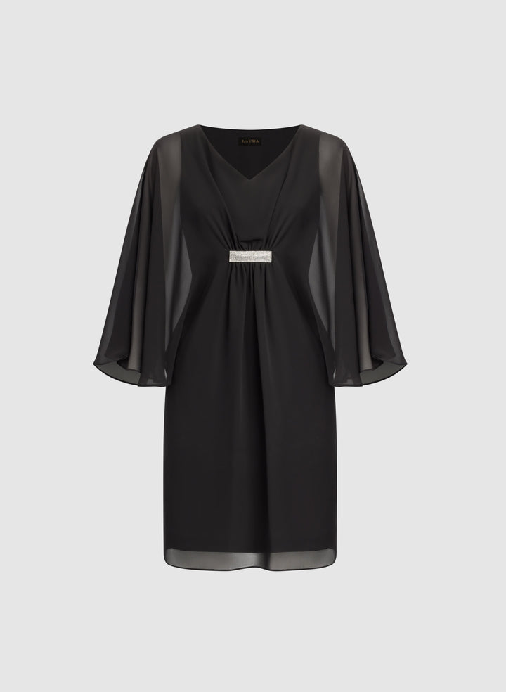 Rhinestone Bar Detail Dress