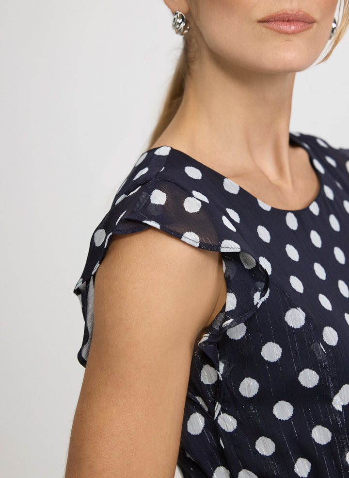 Polka Dot Chiffon Dress