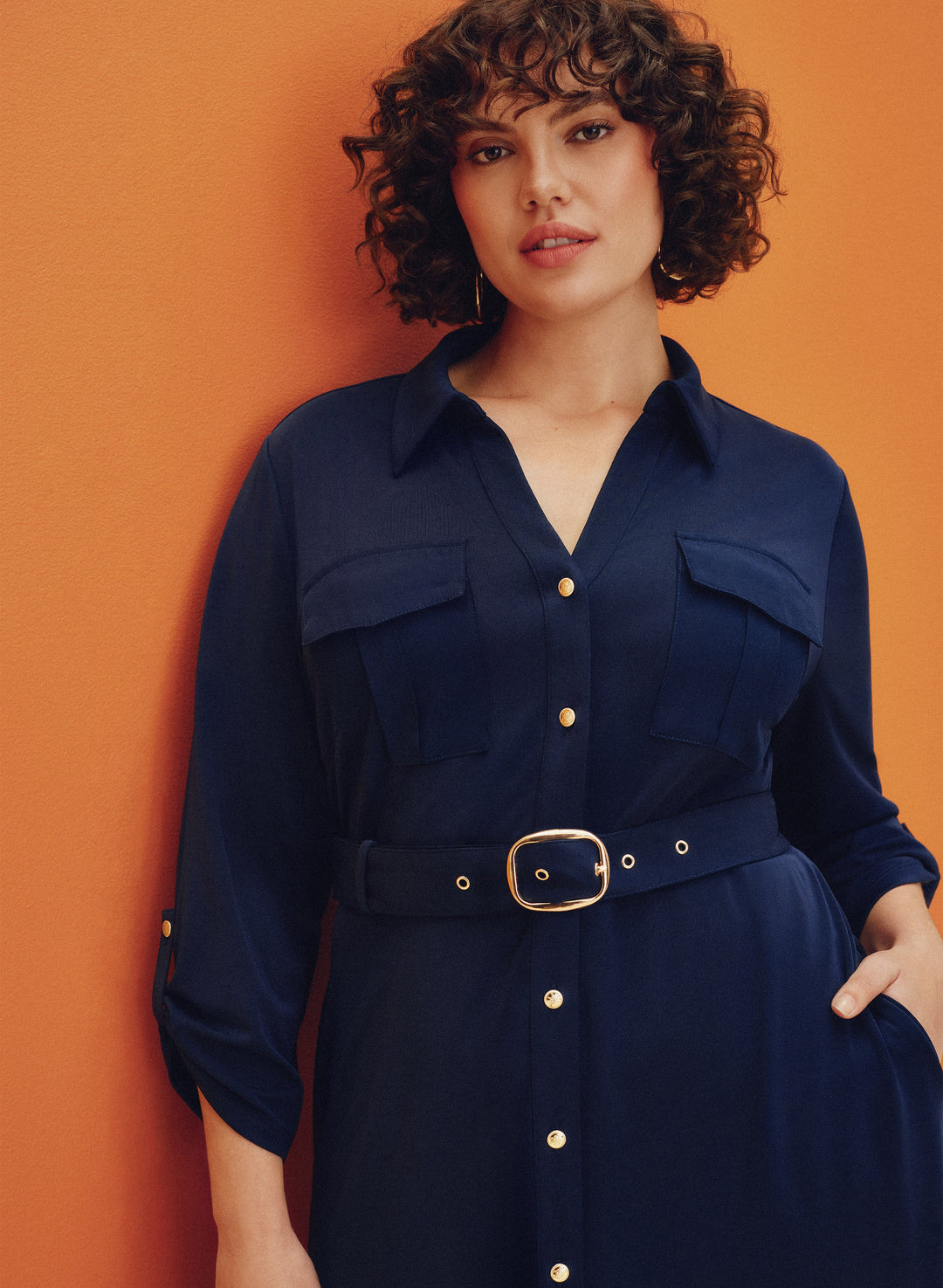 Belted Shirt Dress