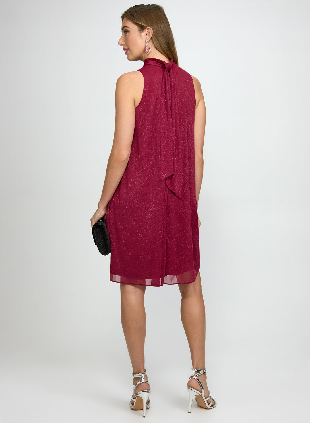 Glitter Halter Neck Dress
