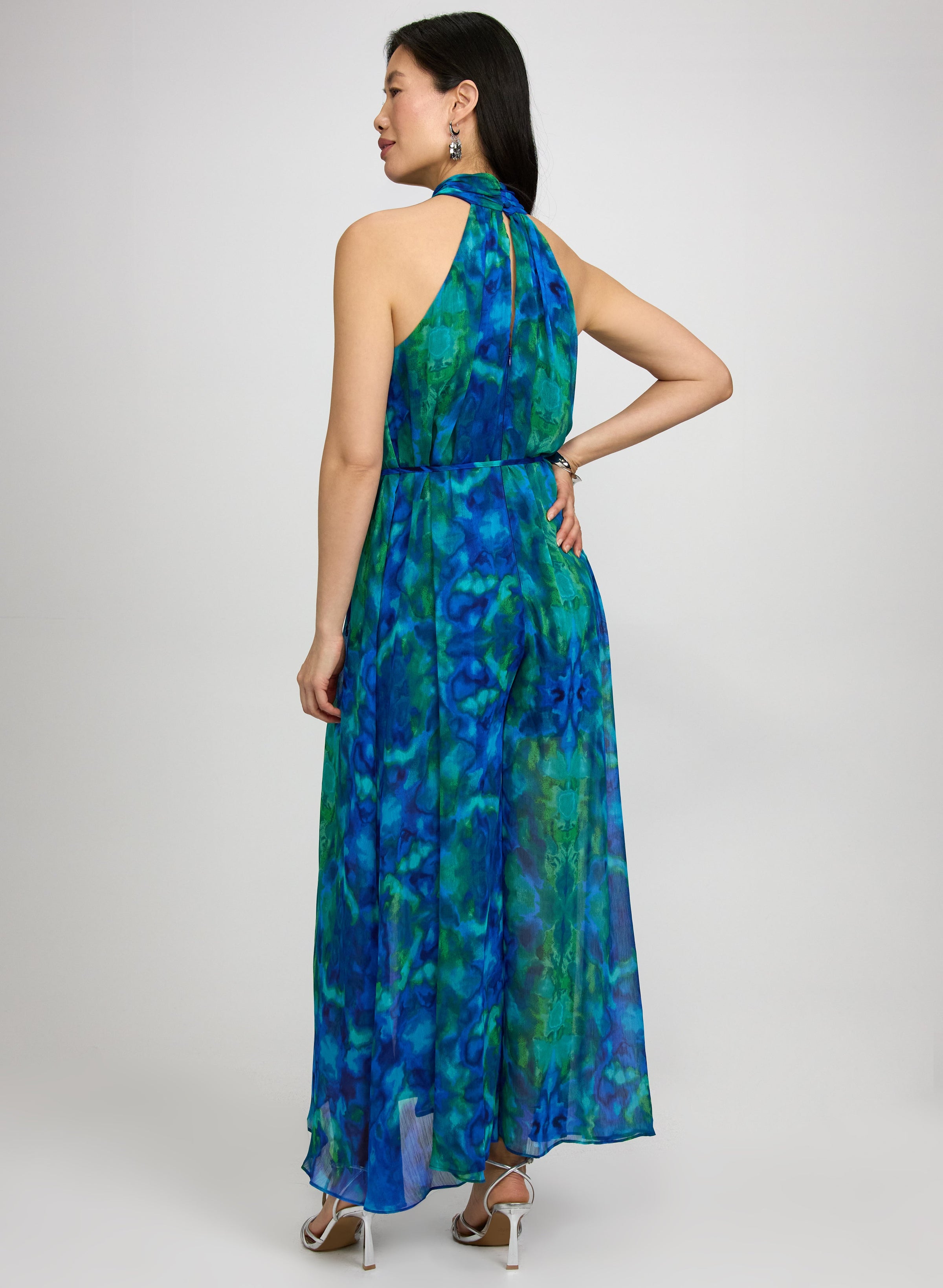 Printed Wide-Leg Jumpsuit