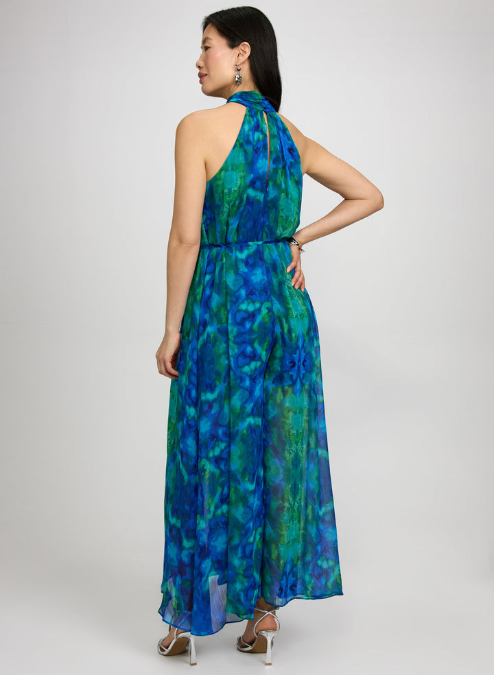 Printed Wide-Leg Jumpsuit