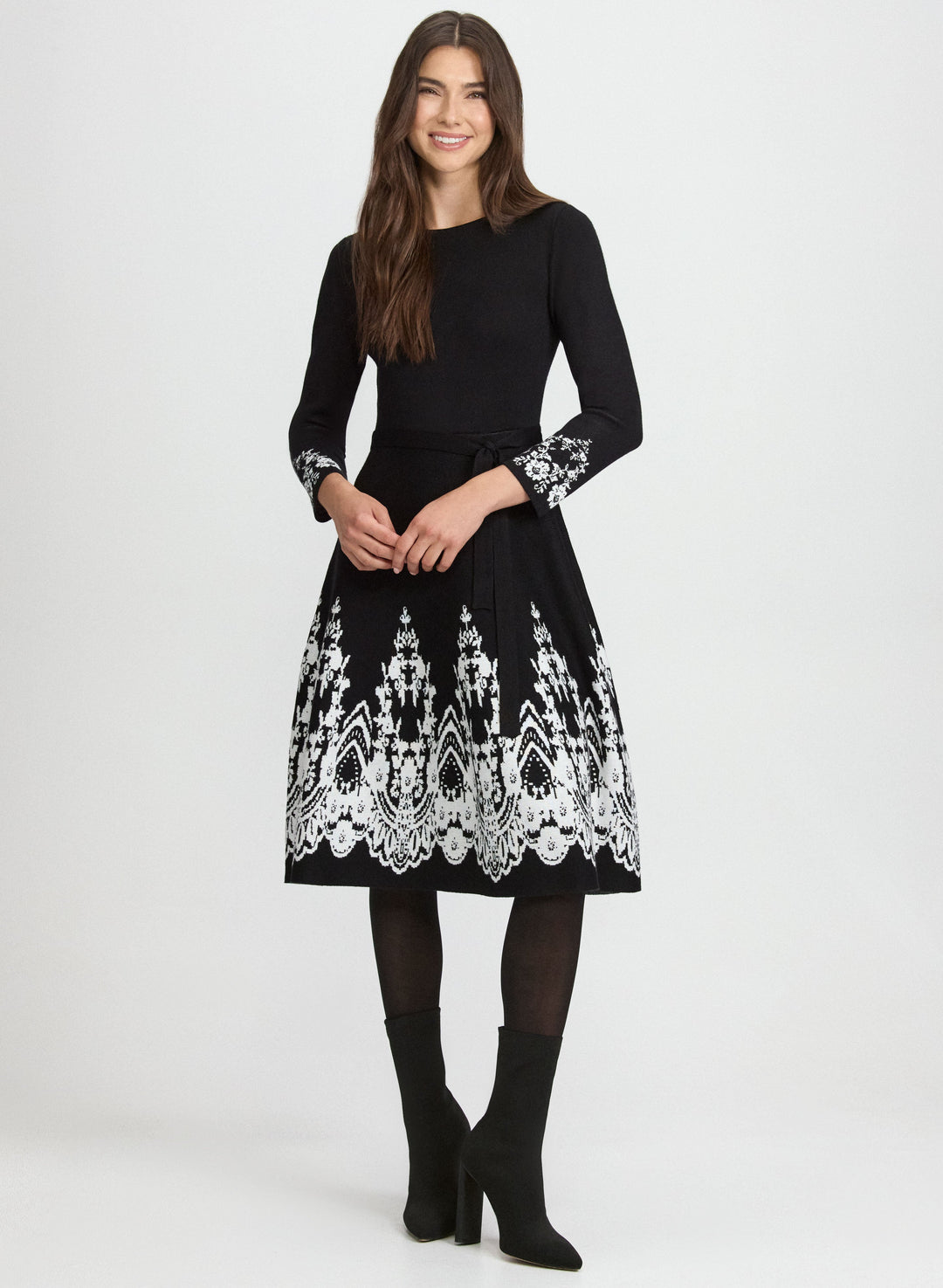 Paisley Placement Knit Dress