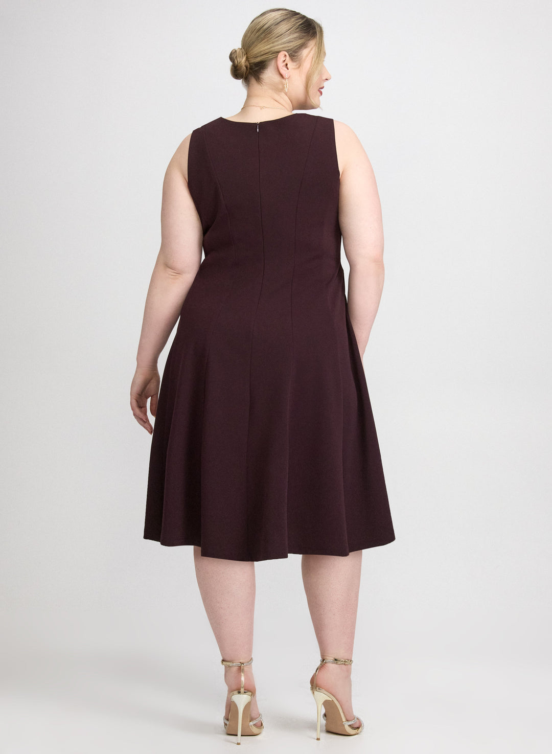 Crepe Fit and Flare Dress