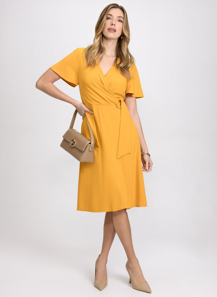 Faux-Wrap Dress
