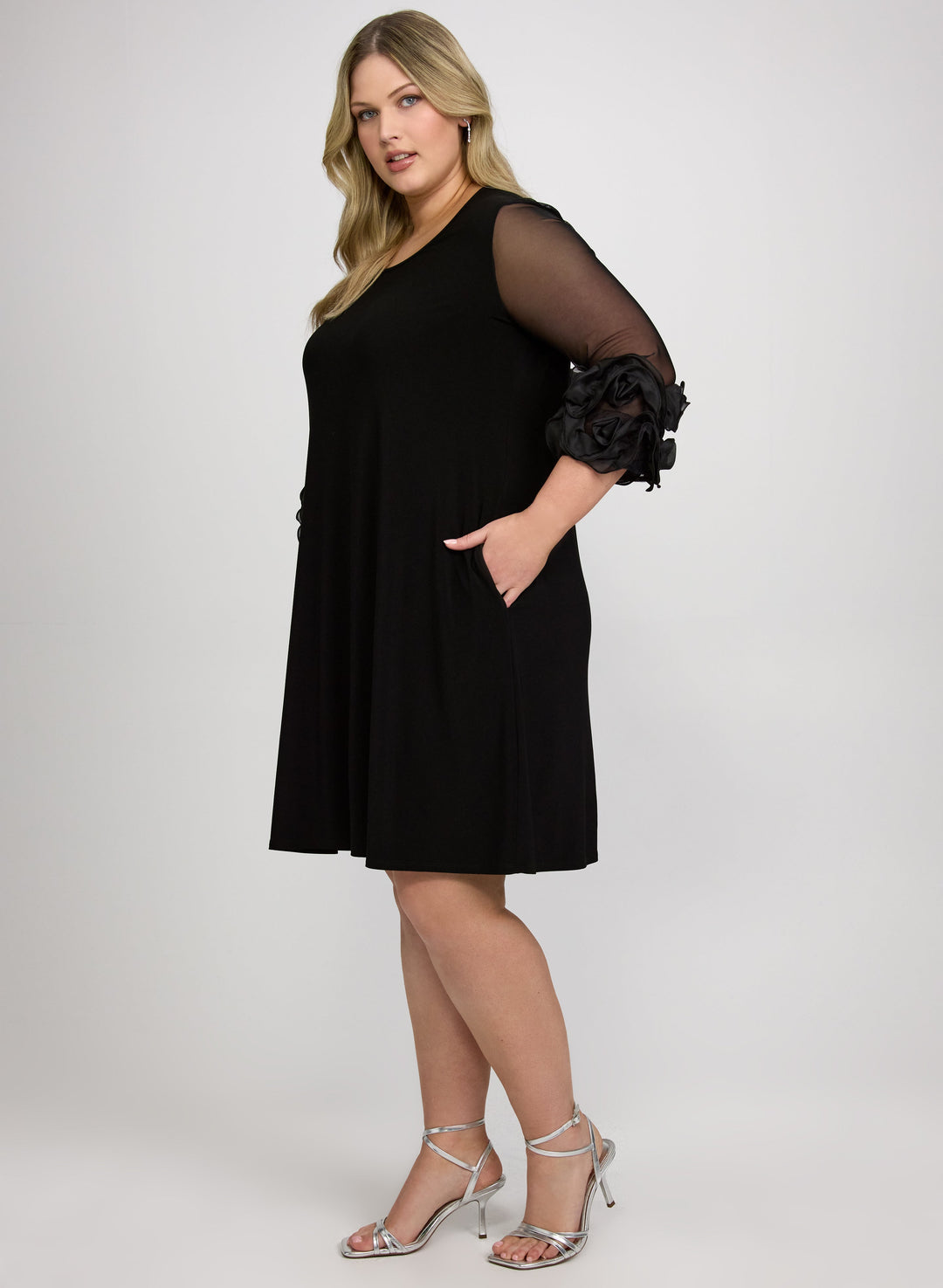 Joseph Ribkoff - Rosette Cuff Dress
