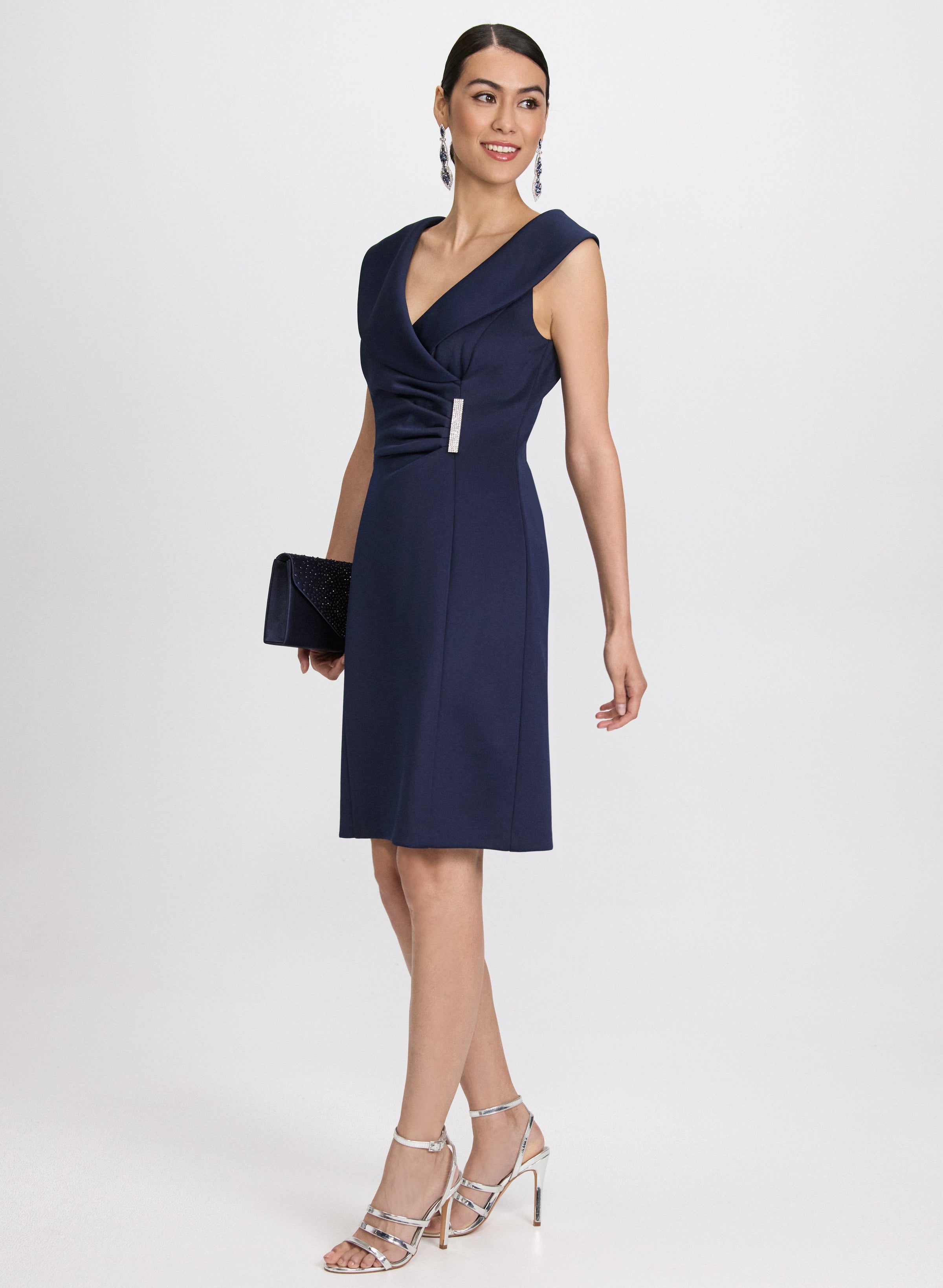 Brooch Detail Dress