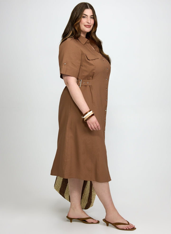 Button-Down Midi Dress