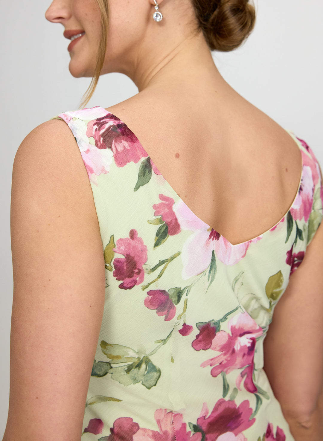 Floral Chiffon Midi Dress