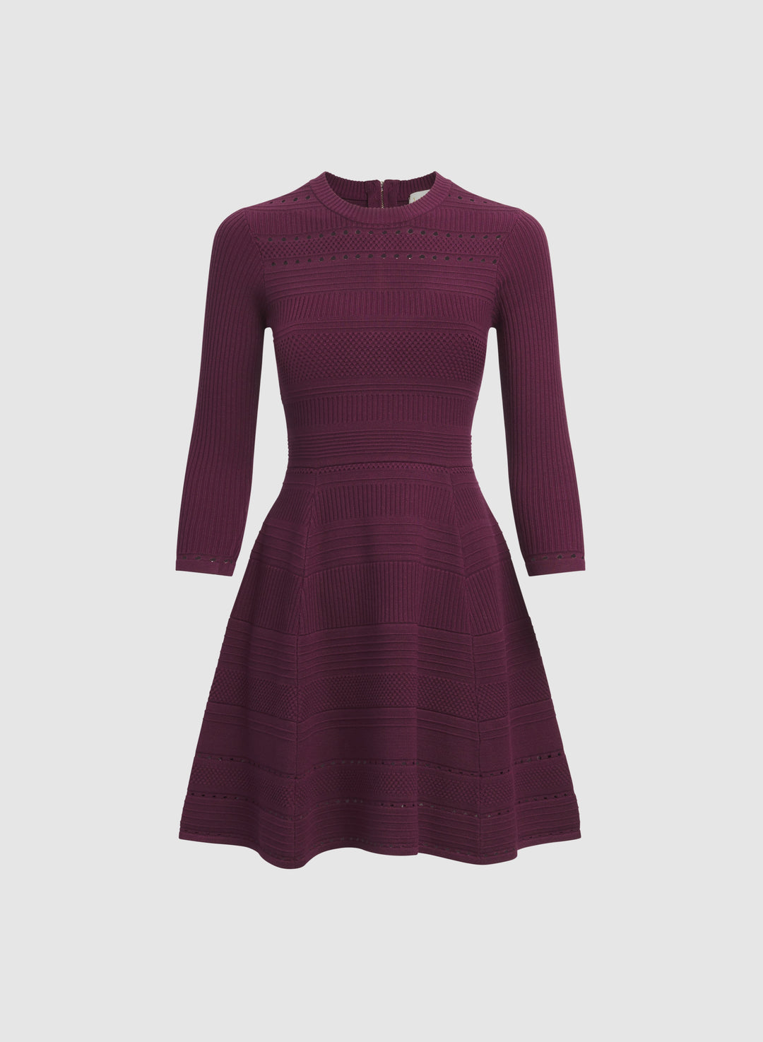 Pointelle Detail Knit Dress