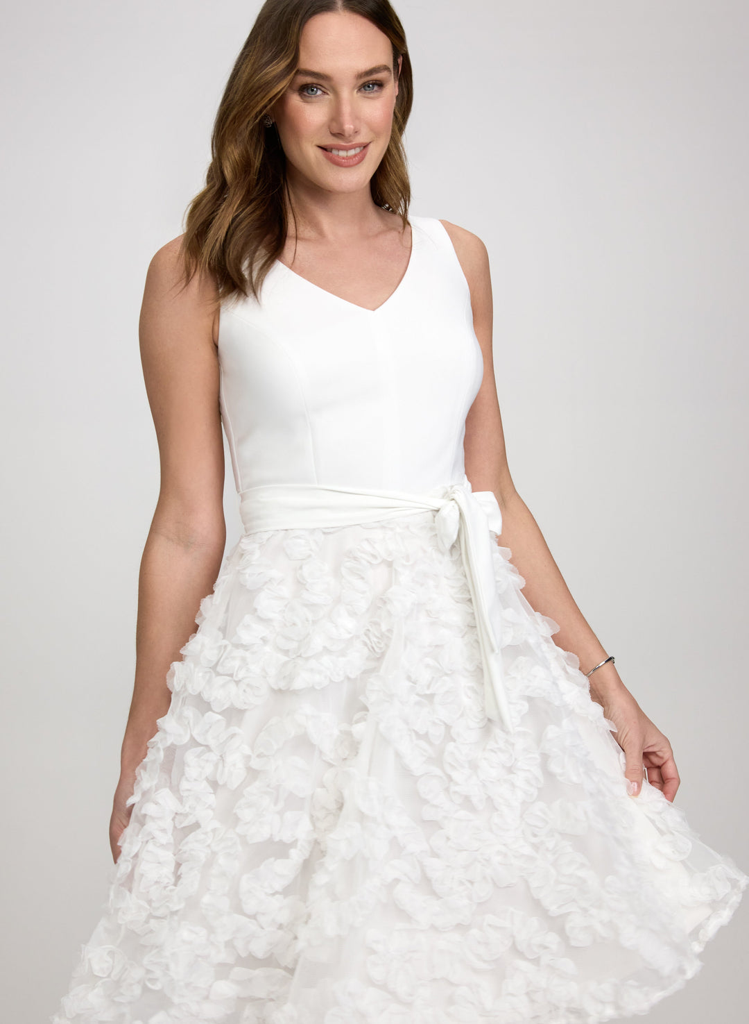 Sleeveless Jersey & Mesh Dress
