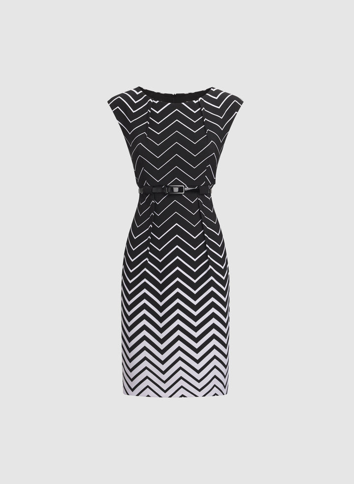 Ombre Zig-Zag Dress