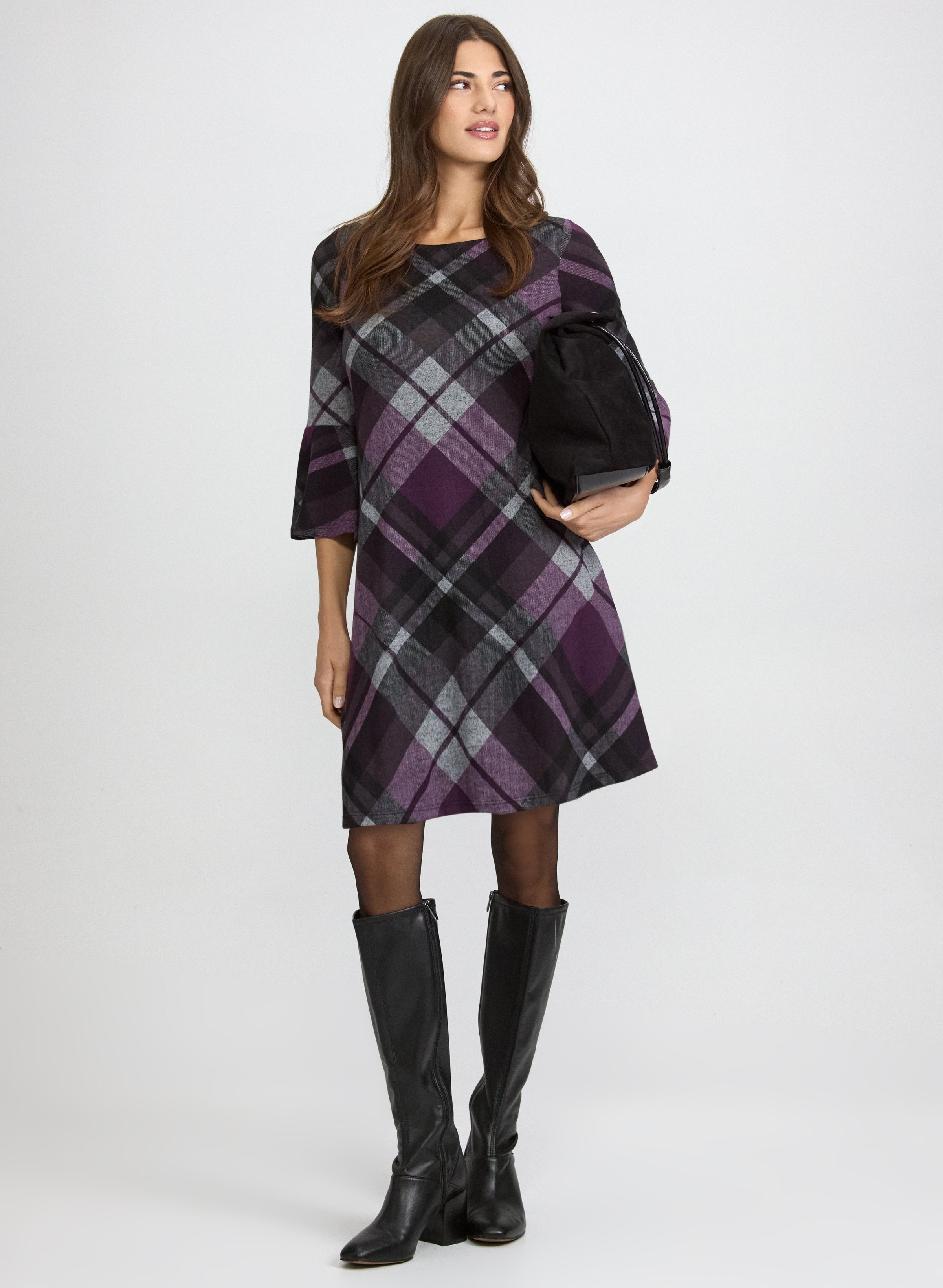 Plaid Sweater Dress